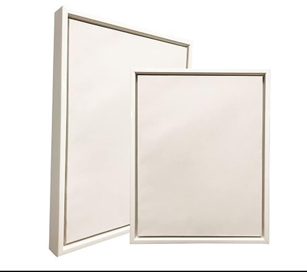WHOLESALE ARTS AND FRAMES WHOLESALE ARTS AND FRAMES Floater Picture Frame Set of 2. 20x28 White 2-1/8\" Polystyrene Floating Frame for 0.75 1.5 1.75 Stretched Canvas Wholesaleartsframes-com 3592 Series Made in USA