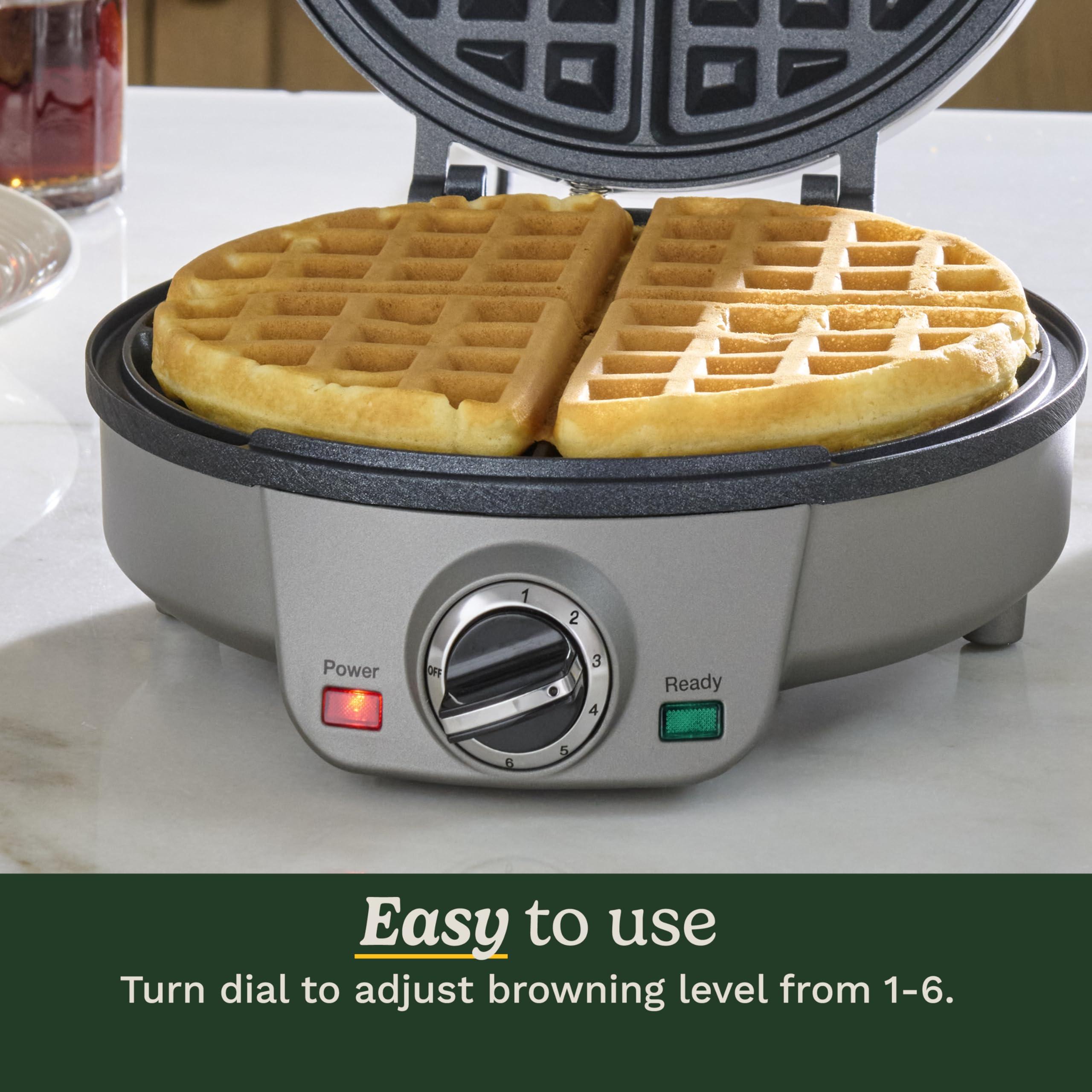 Cuisinart Cuisinart Mini Belgian Waffle Maker, Round Mini Waffle Iron, Silver, WAF-200P1