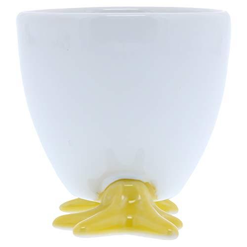BIA Cordon Bleu BIA Cordon Bleu White Chicken Footed Egg Cup with Yellow Feet, Set of 4