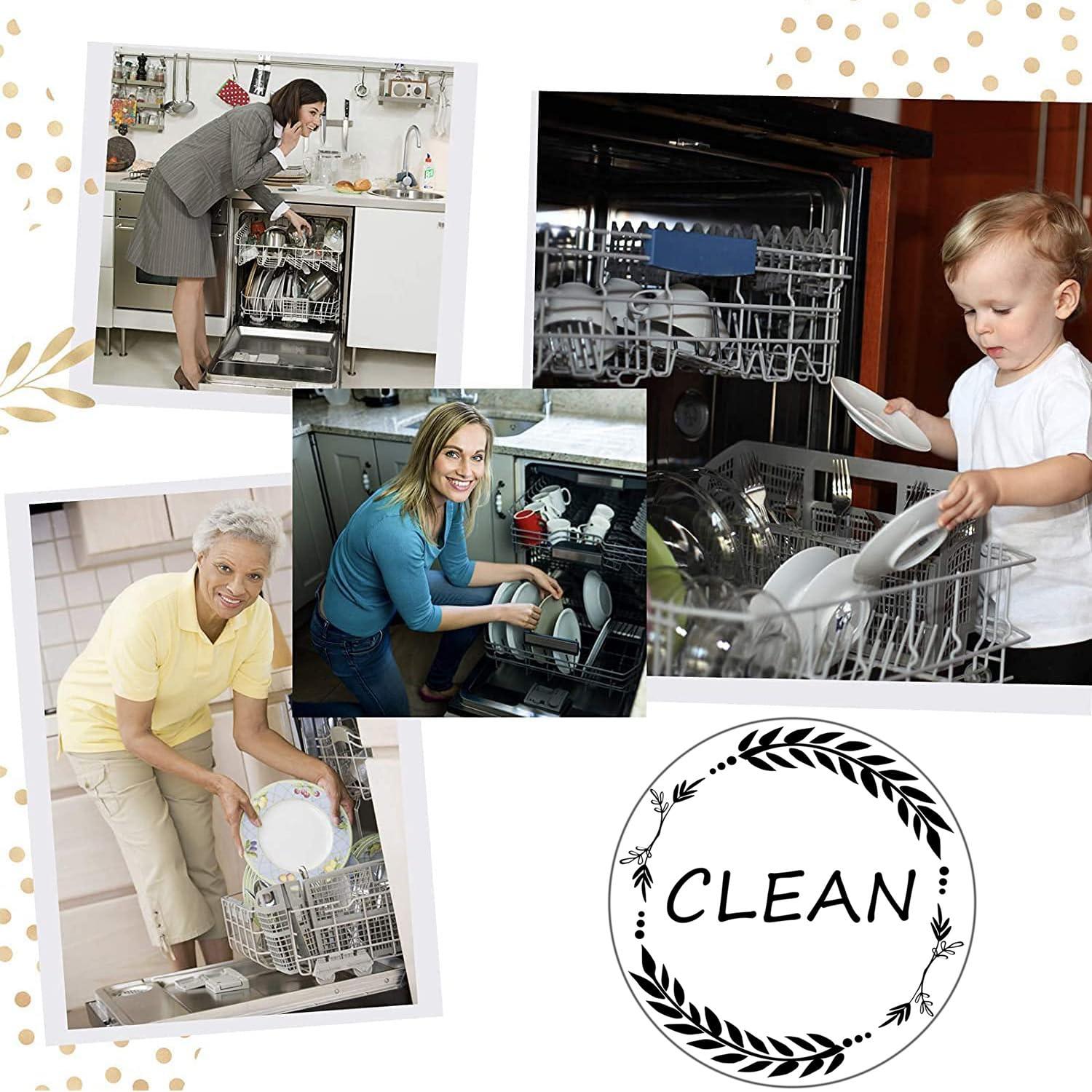 DBlosp Clean and Dirty MagnetDishwasher Magnet Clean Dirty Sign IndicatorReversible Dish Washer Sign, Double Sided Strong Kitchen Flip IndicatorApartment Must Haves Kitchen Necessities