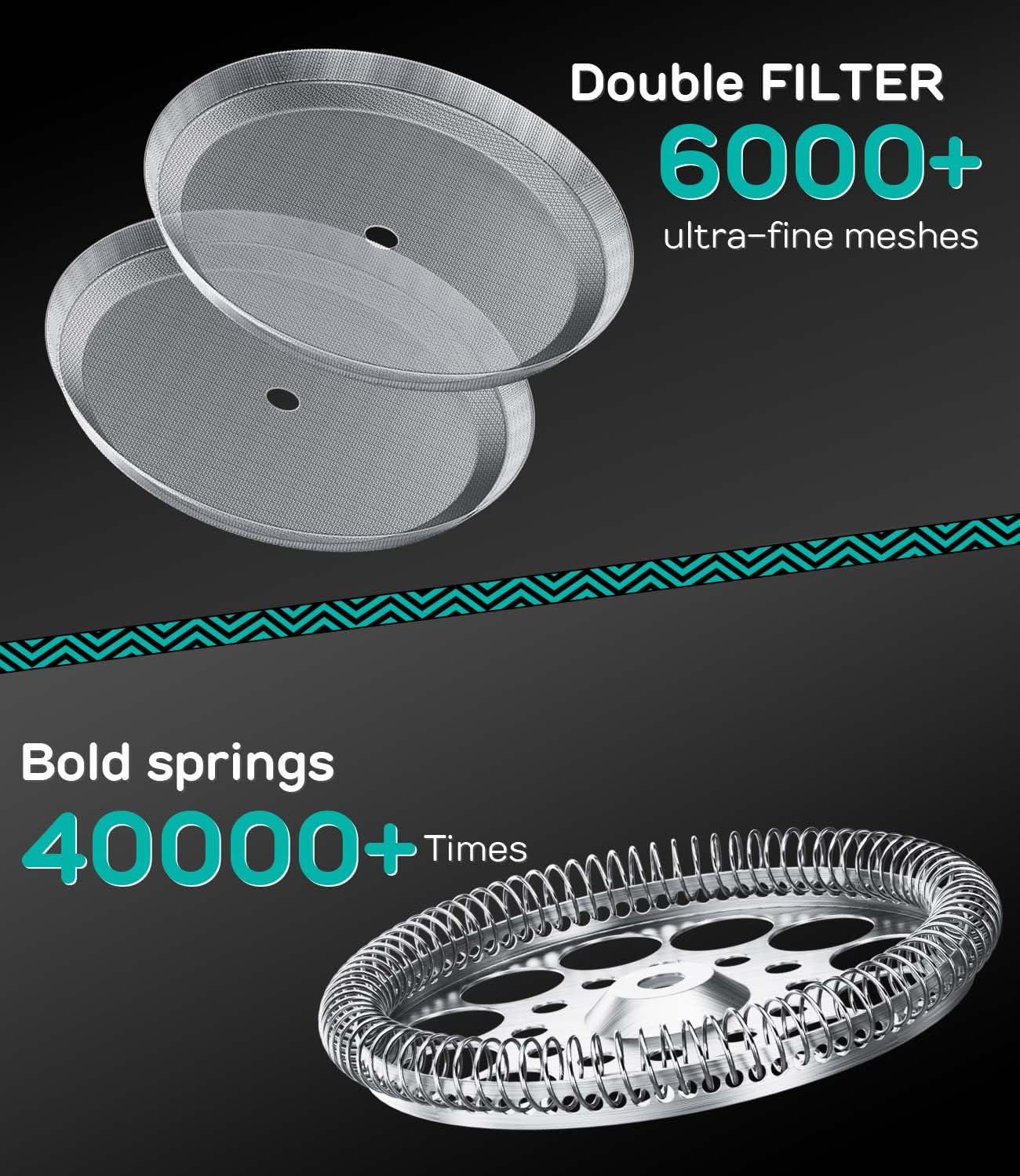 Coffee Gator Coffee Gator French Press Coffee Maker - 34ozThermal Insulated Brewer Plus Travel Jar - Large Capacity, Double Wall Stainless Steel - Gray