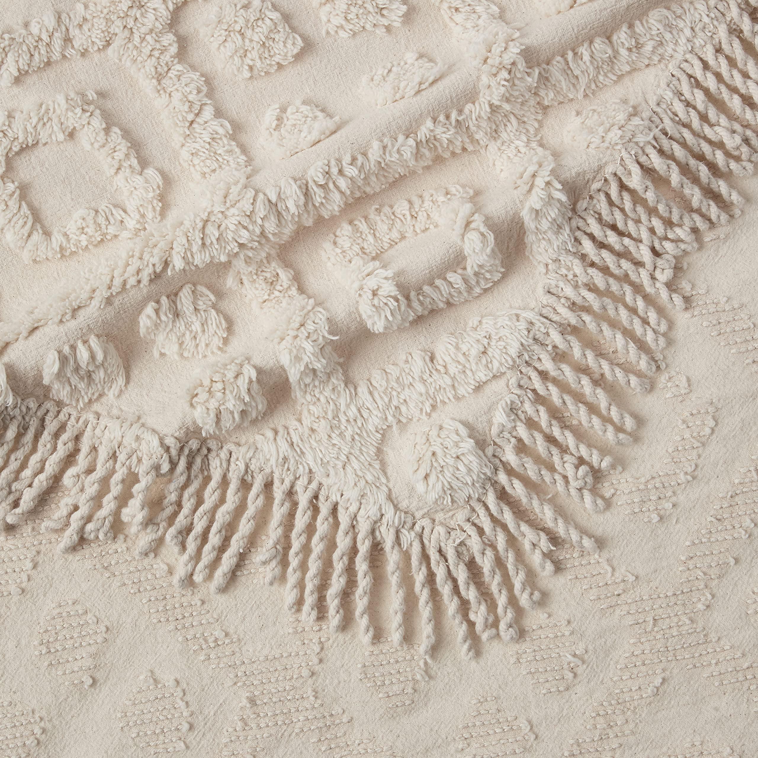 Style Master Stylemaster Diamond Tufted Chenille Bedspread, King, Ivory