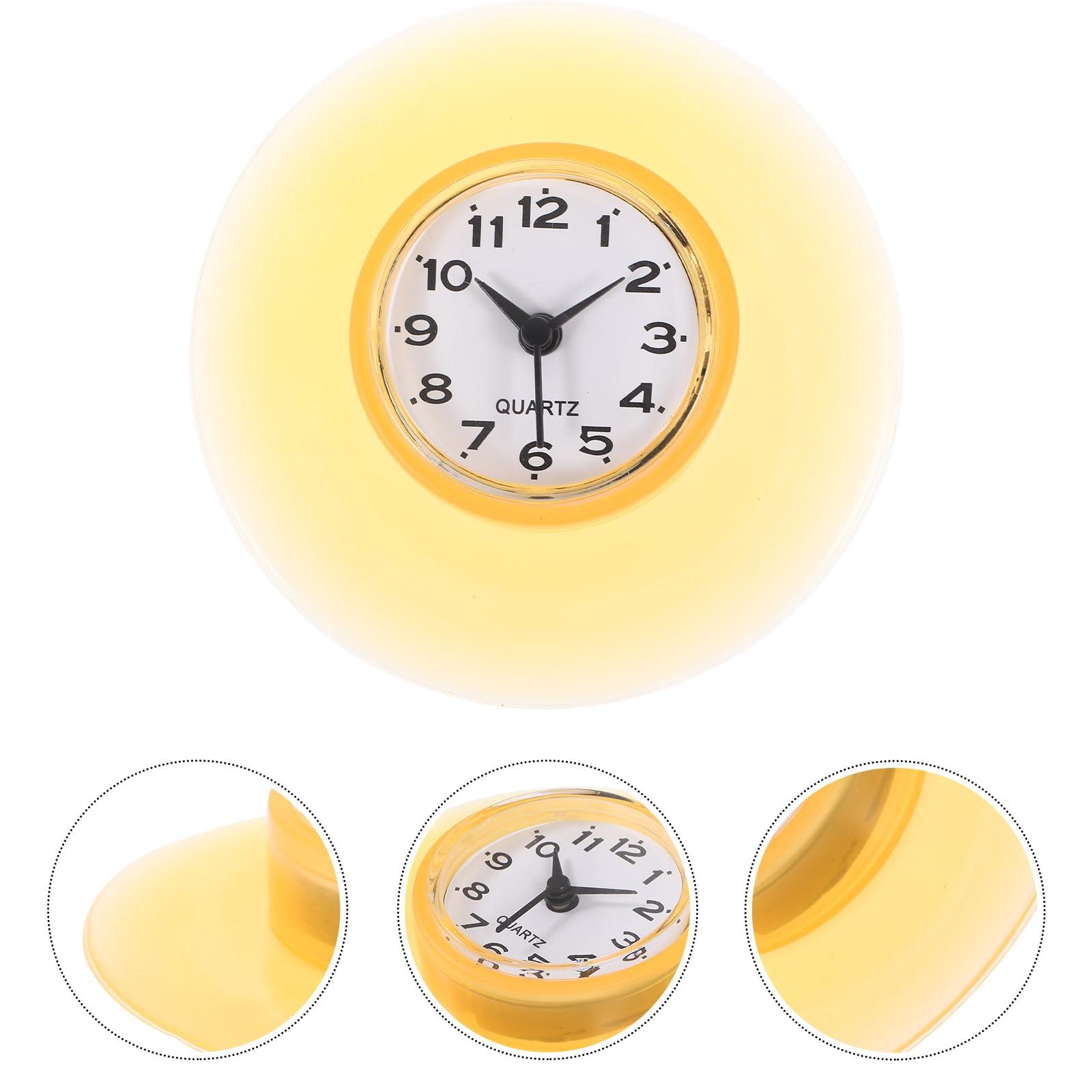 Luxshiny Luxshiny Bathroom Clock Cup Shower Clock for Kitchen and Bathroom Mirror Easy to Install No Battery Included