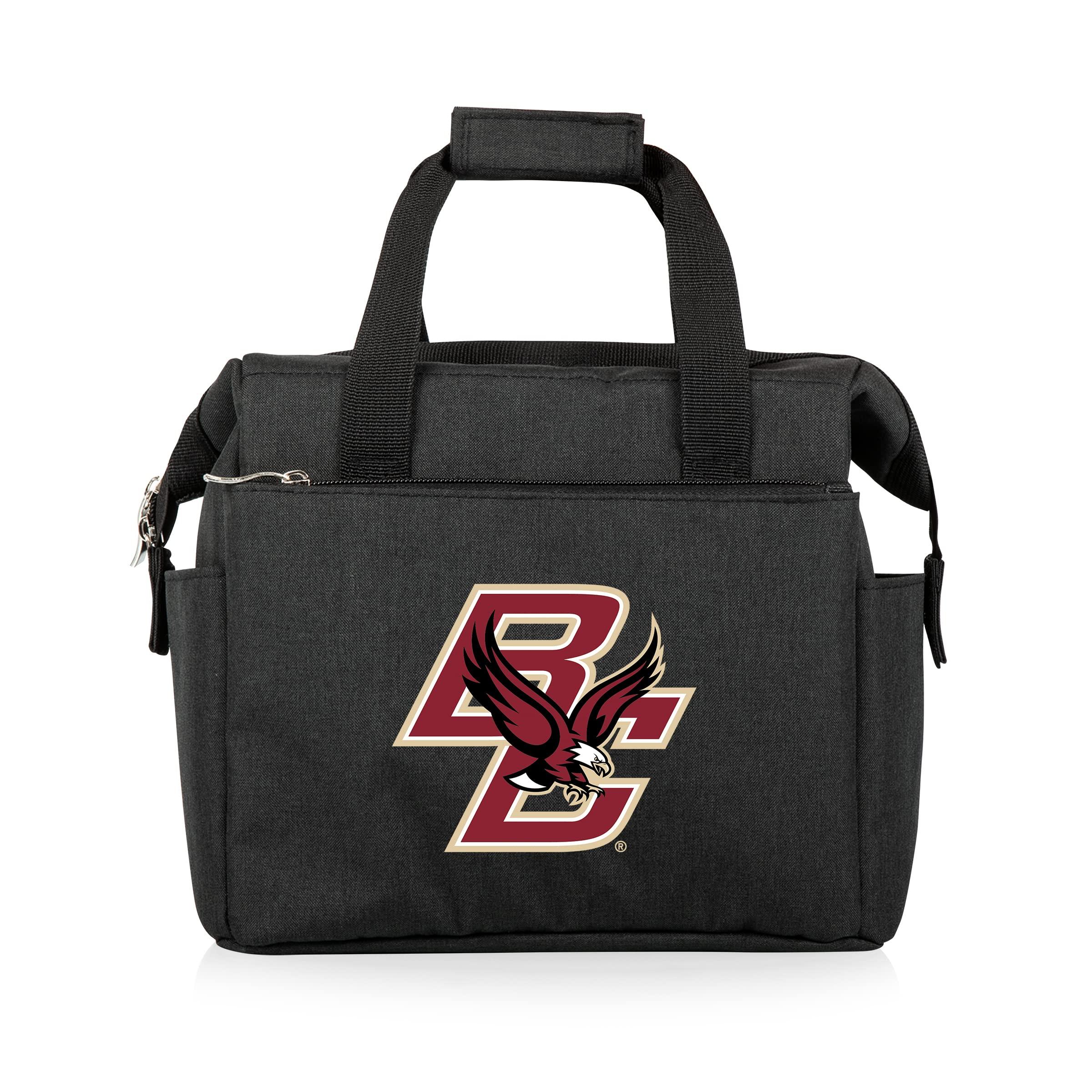 PICNIC TIME PICNIC TIME NCAA Boston College Eagles On The Go Lunch Bag, Soft Cooler Lunch Box, Insulated Lunch Bag, (Black)