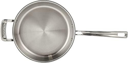 Cuisinart Cuisinart MCP33-24HN MultiClad Pro Stainless 3-1/2-Quart Saute with Helper and Cover Skillet, 3.5-Quart, Sauté Pan w/Helper & Cover