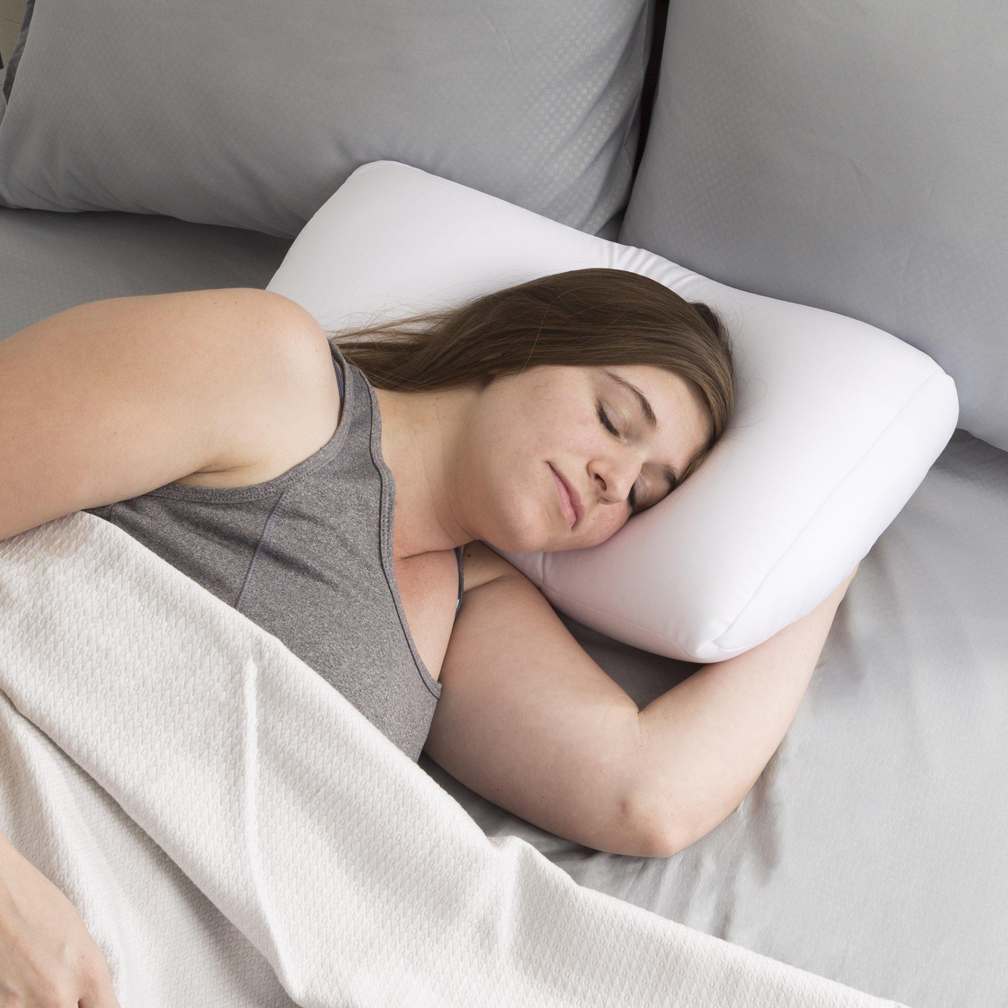 Remedy Remedy, White Microbead Pillow For Sleeping and Travel