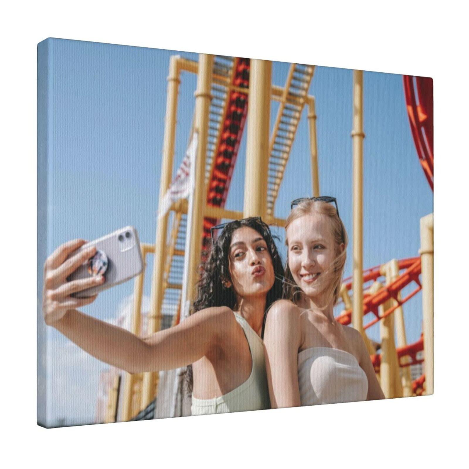 AHOBAGGA AHOBAGGA Custom Canvas Prints Personalized Wall Art Add Your Customized Photo Picture Text Canvas Wall Art for Family Wedding Friends Home Decoration (20x16 in)