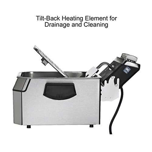 Waring Waring Commercial WDF1000 Heavy Duty 10 lb. Single Basket Deep Fryer , Includes 3 Fry Baskets & Night-Cover-1800W, 120V, 5-15 Plug