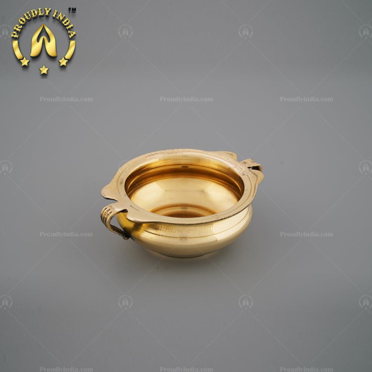 PROUDLY INDIA PROUDLY INDIA 3.5 Inch Bronze Cooking Uruli: Traditional Kerala Cookware for Your Kitchen