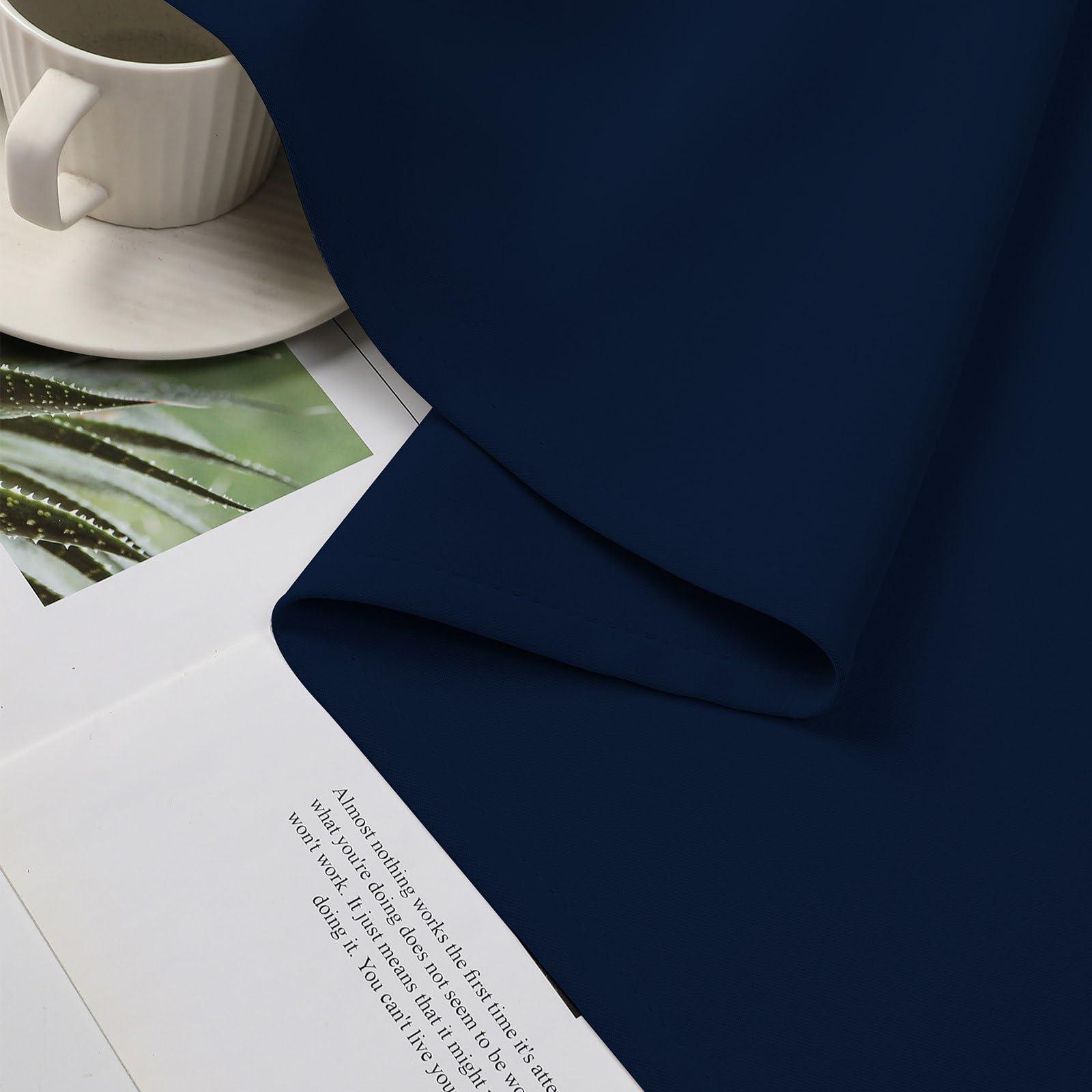 CUCRAF CUCRAF Navy Blue Blackout Curtains 108 inch Length 2 Panels Set, Room Darkening Drapes for Living Room Bedroom, Thermal Insulated Light Blocking Grommet Window Curtain (W52 x L108 Inch)