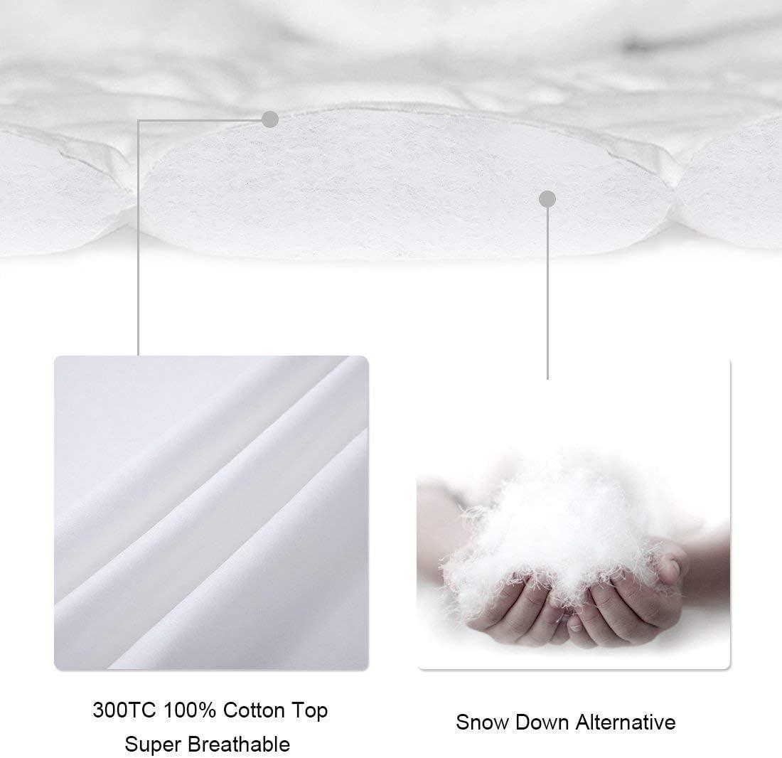 LEISURE TOWN LEISURE TOWN Mattress Pad Twin Size Soft Cotton Mattress Cover,Quilted Fitted Mattress Topper with Deep Pocket fits 8-21 inch Mattress Pillow Top,Cooling Mattress Protector, Grey 3