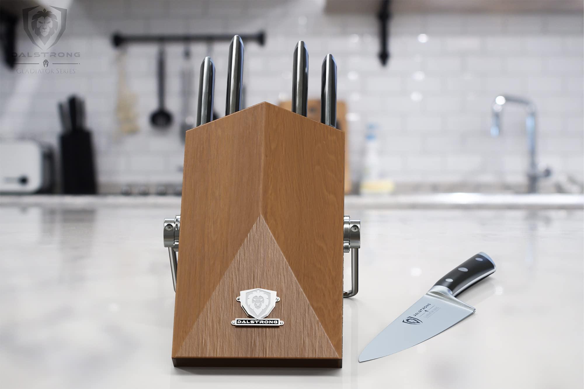 Dalstrong Dalstrong Knife Block Set - 5 Piece - Gladiator Series - with Modular, Multi-Level Block - German High Carbon Steel - Premium ABS Black Handles - NSF Certified