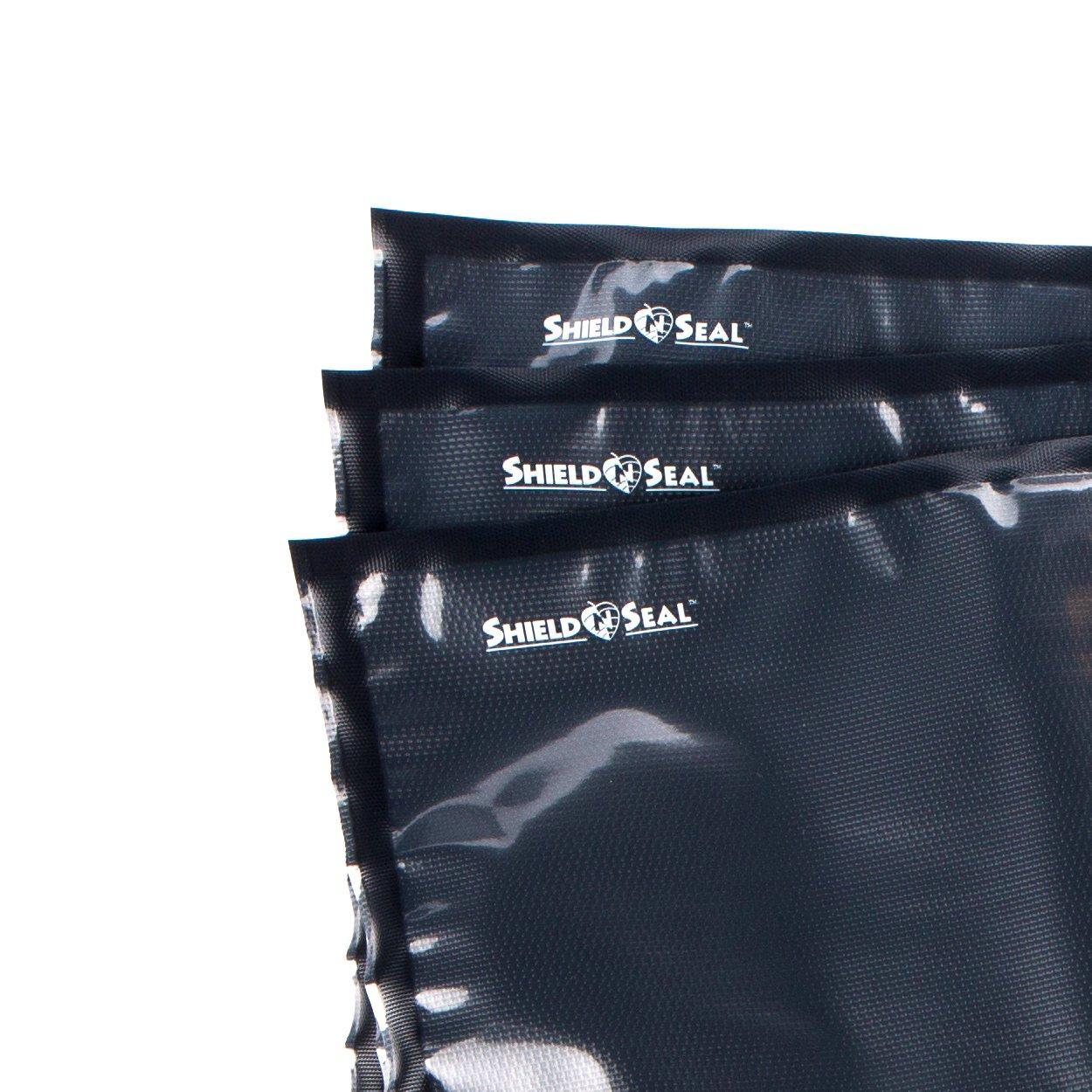Shield N Seal ShieldNSeal Vacuum Seal Bags (Black and Clear, 11\" x 24\")