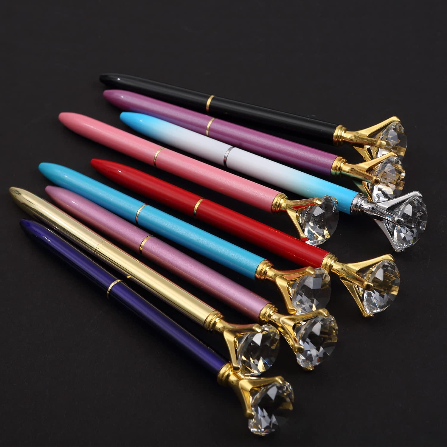 Generic Bridesmaid Gift for teachers Bridal Shower Bling pen Guest Bridal Party Planner Diamond wedding gift Pen bulk set birthday pen (100 PENS, Light pink)