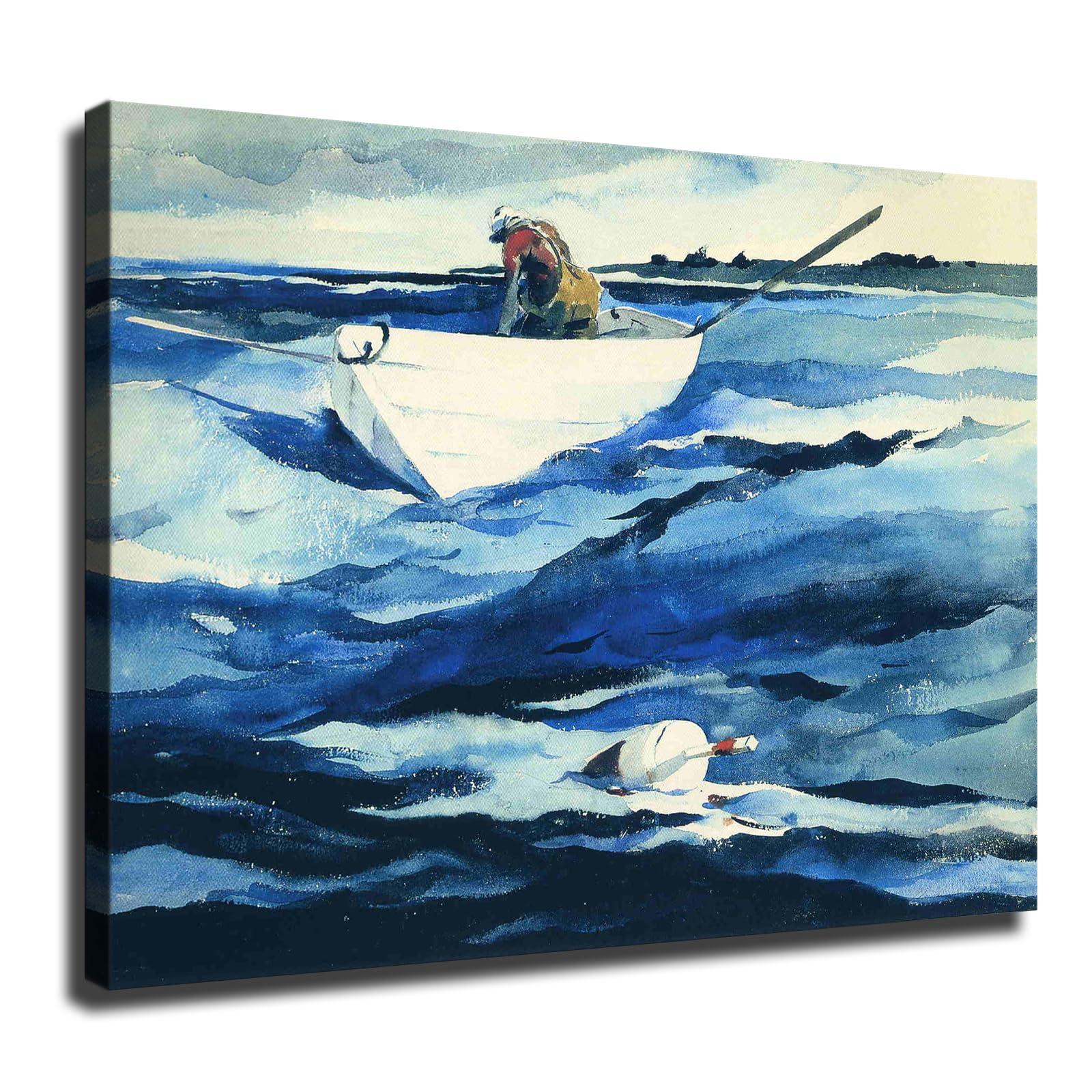 EviKoo EviKoo Andrew Wyeth The Lobsterman Picture Poster Canvas Wall Art HD Printing Modern Aesthetics Home Office Cafe Living Room Bedroom Home Garage Decor (1620inch-No Framed)