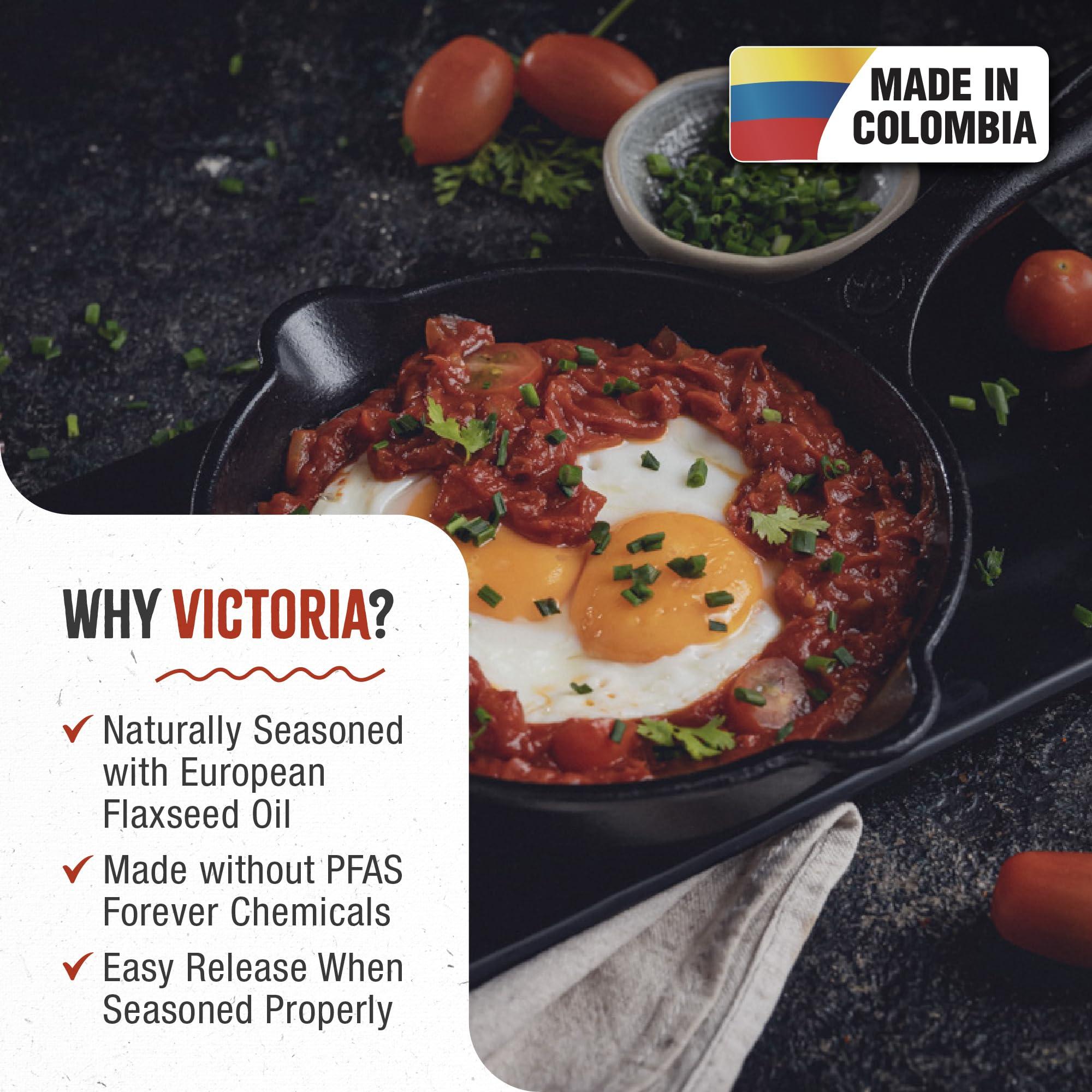 Victoria Victoria 6.5 Inch Mini Cast Iron Skillet. Small Frying Pan,Seasoned with 100% Kosher Certified Non-GMO Flaxseed Oil (SKL-206)