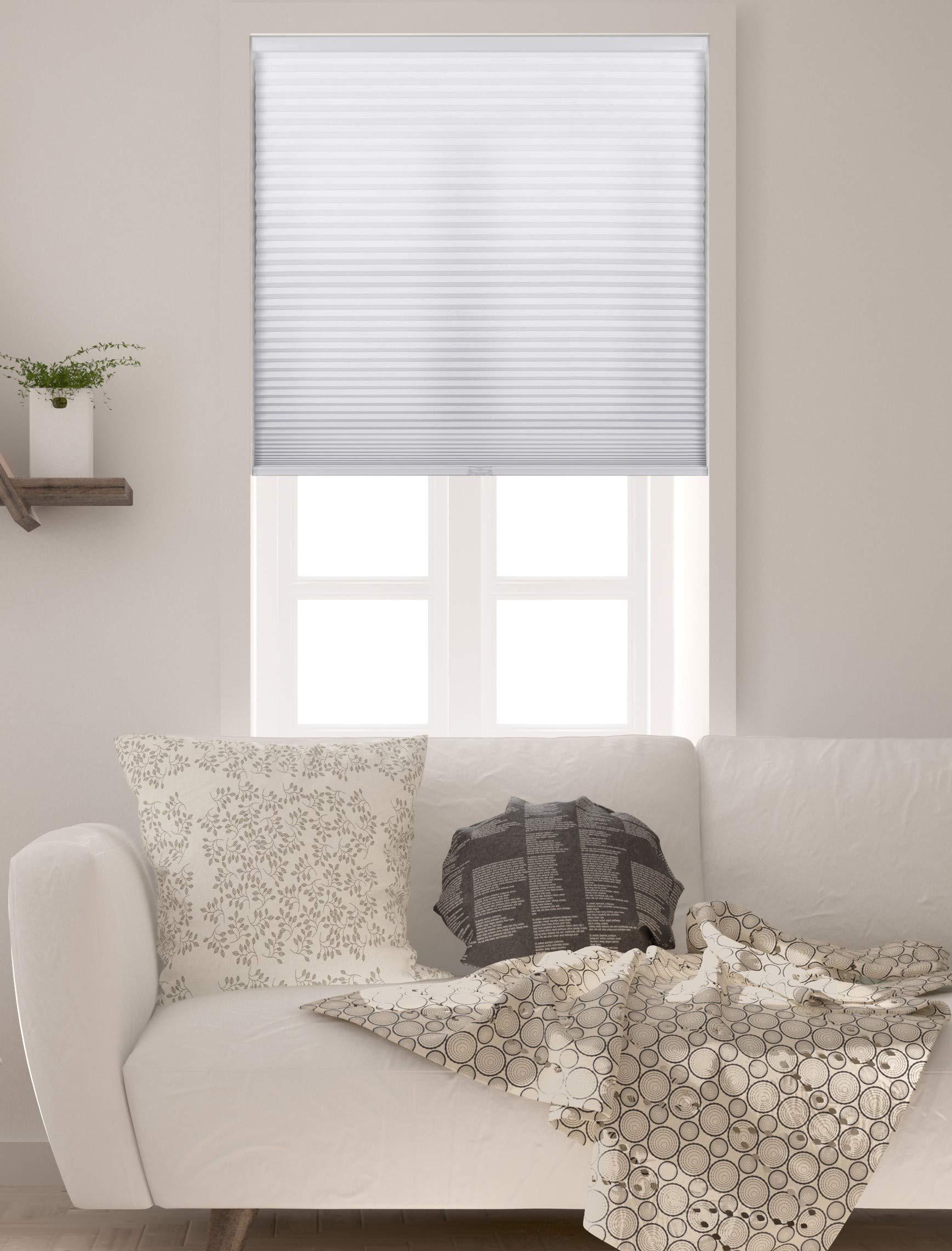 Arlo Blinds Arlo Blinds Single Cell Light Filtering Cordless Cellular Shades, Color: Pure White, Size: 48" W x 84" H