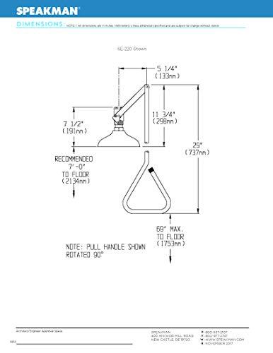 Speakman Speakman SE-220-SS Lifesaver Vertical Supply Emergency Shower, Stainless Steel