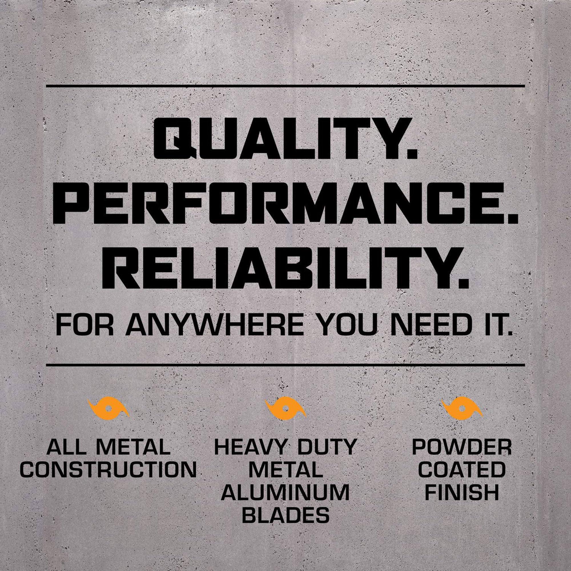 Hurricane Hurricane Pro Series 20 Inch High Velocity Metal Orbital Wall Floor Fan with 3 Adjustable Speed Settings and 360 Degree Oscillation, Black (2 Pack)