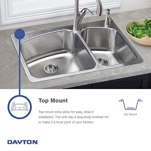 Elkay Elkay D125222 22 Gauge Stainless Steel Single Bowl Top Mount Kitchen Sink, 25 x 22 x 6.5625"