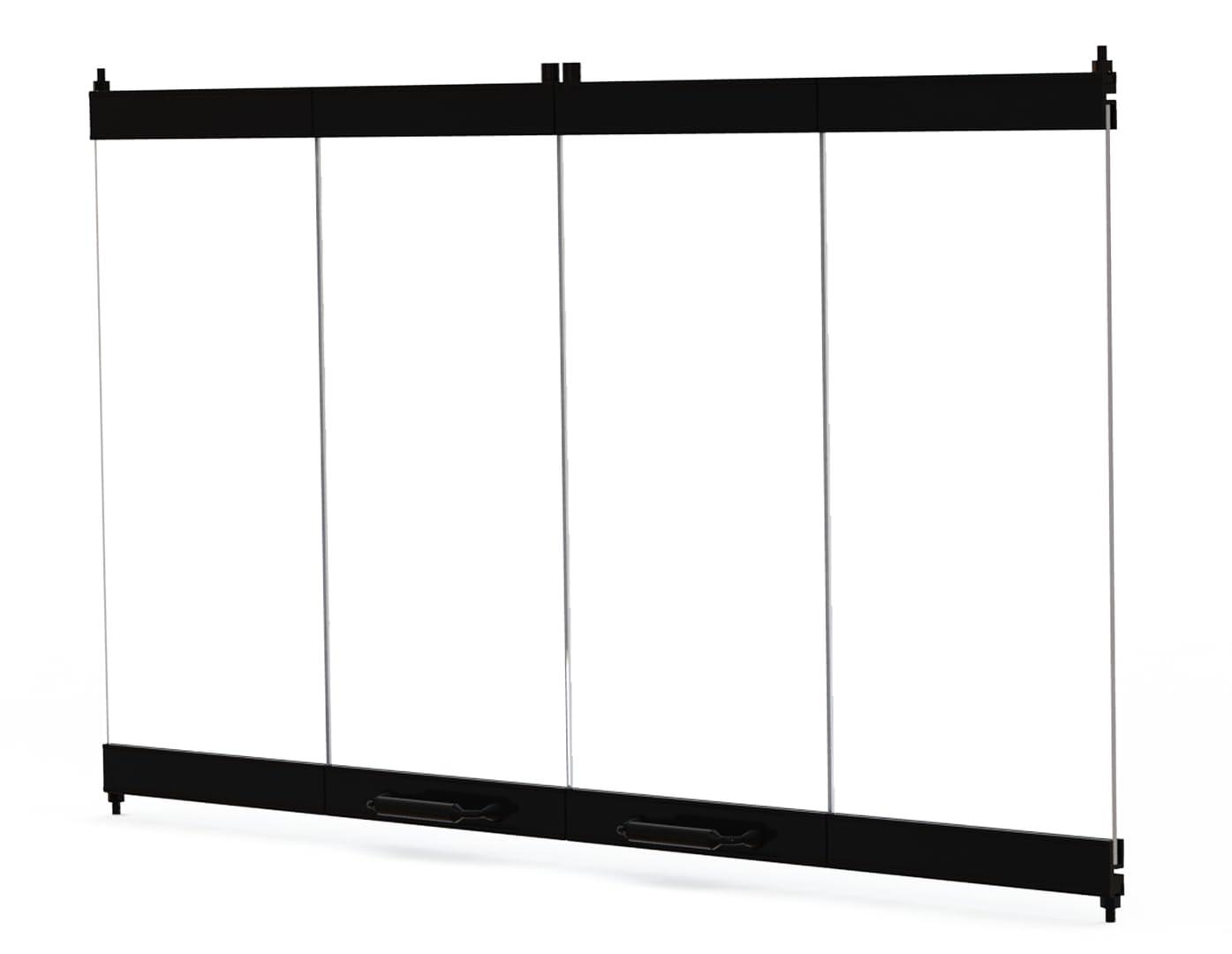Pathline Fireplace Glass Doors for Majestic Fireplace Model BE42 (Black Finish)