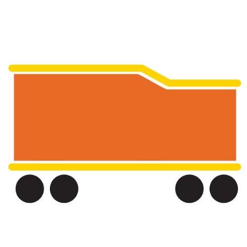 My Wonderful Walls Full 5 Piece Train Stencil for Painting a Train on The Walls of a Transportation Mural