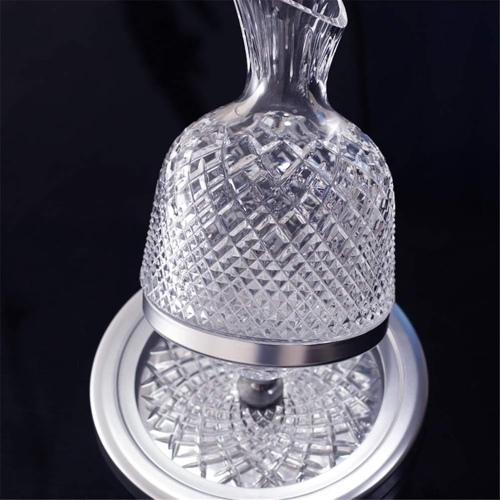 Panduo Decanter set 1500ml luxury home bar party red wine decanter crystal glass whirling wine decanter with holder