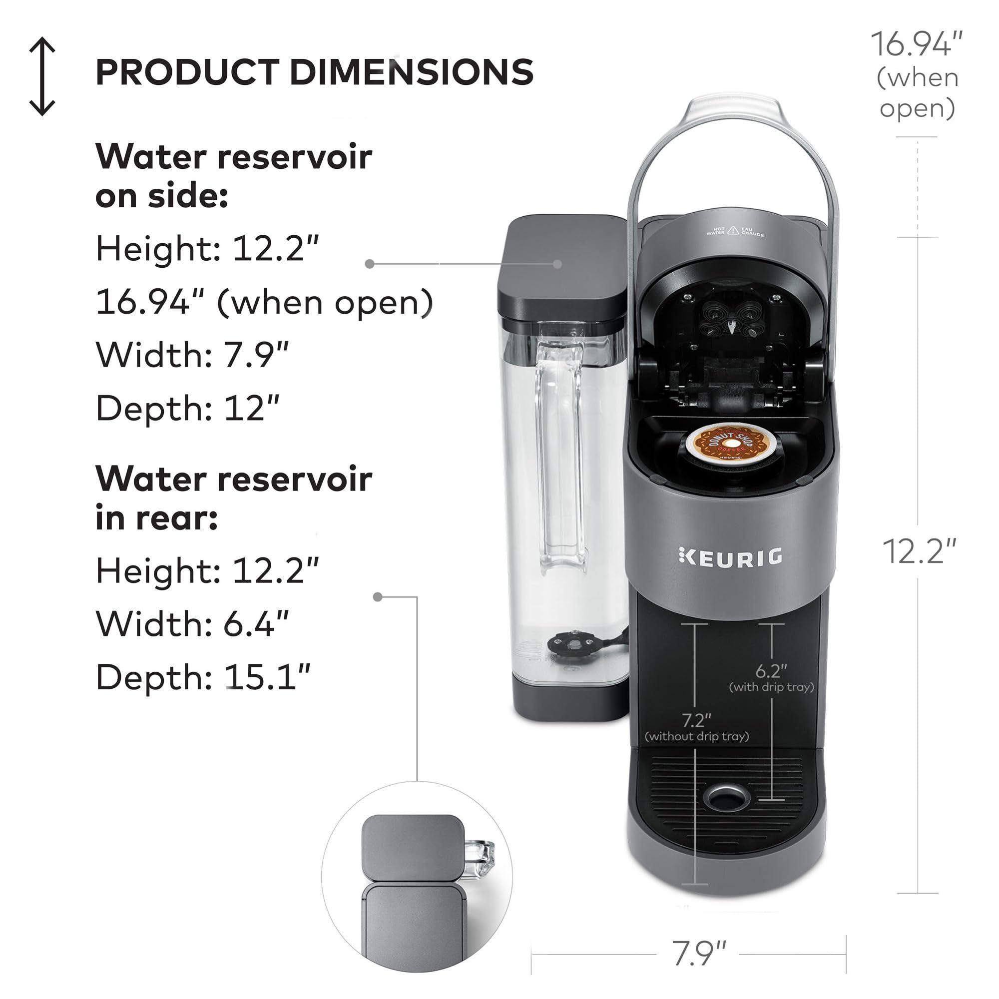 Keurig Keurig K-Supreme Single Serve K-Cup Pod Coffee Maker, MultiStream Technology, 4 Brew Sizes, 66oz Dual-Position Removable Reservoir, Gray