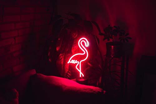 Amped & Co Amped & Co - Flamingo Neon Desk Light, 17\" x 6.7\" - Flamingo Party Decorations, Pink Neon Signs Decorations - Flamingo lamp, Pink LED sign, Flamingo light