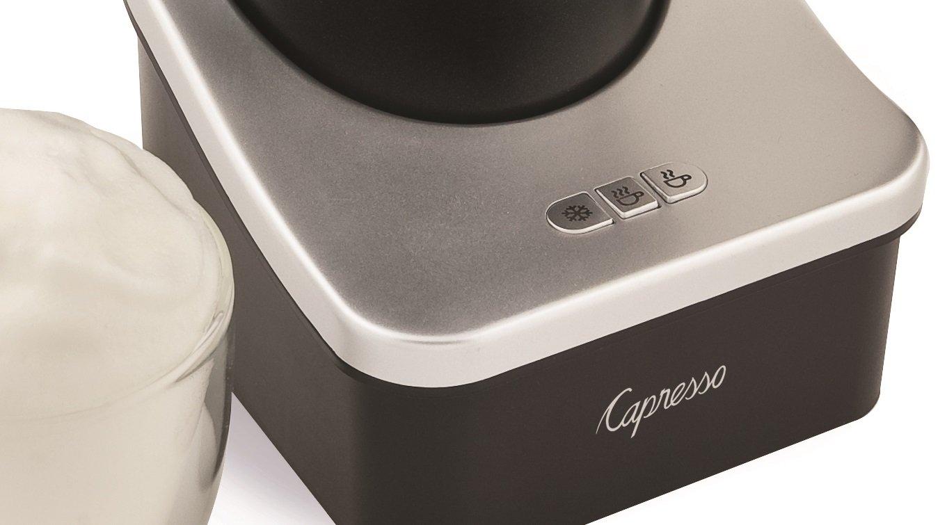 Capresso Capresso Froth Pro Milk Frother for Cappuccino, Espresso, Latte and Hot Chocolate, 7" x 5" x 6", Black/Matte Silver