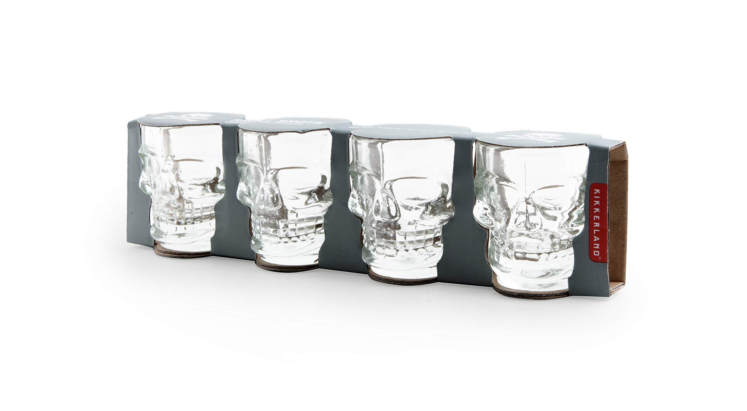 Kikkerland Kikkerland Skull Shot Glasses, Set of 4