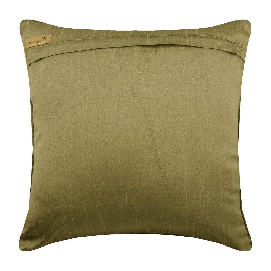 The HomeCentric The HomeCentric Pillow Covers, Decorative Beige 12\"x12\" (30x30 cm) Throw Pillow Covers, Jacquard Fabric Throw Pillows for Couch, Striped Pattern Contemporary Easter - Parched Earth