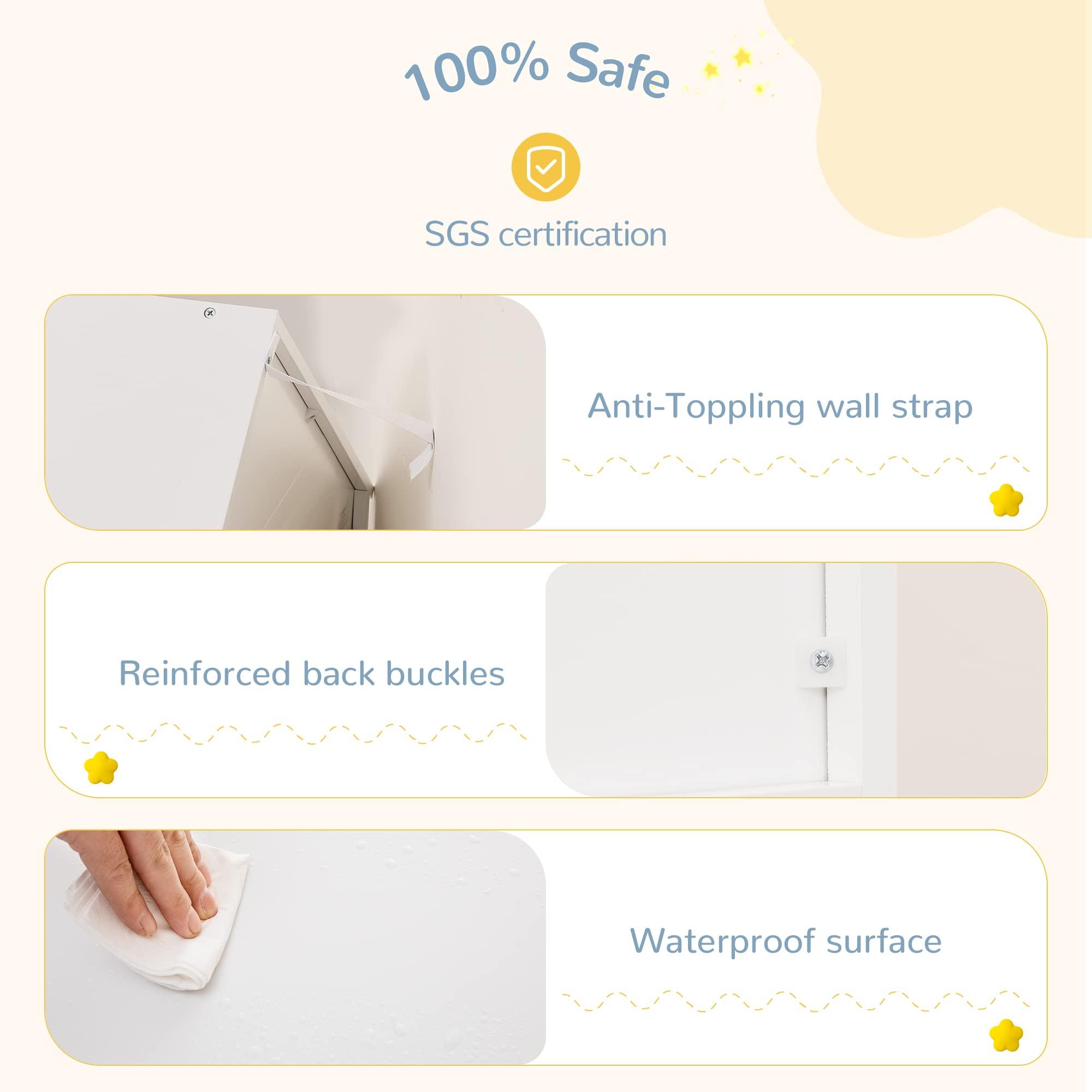 Curipeer Curipeer Kids Dollhouse Bookshelf, Wooden Bookcase Storage with Motion-Activated Light, 2-Tier Open Display Organizer for Toys and Books, Baby Bookshelf for Birthday, Christmas, White