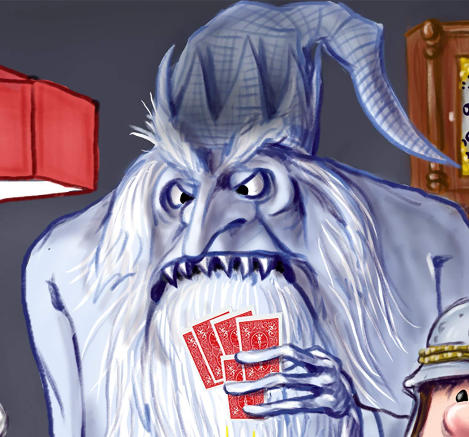 Generic Christmas Characters Playing Cards: Holiday Characters meet Dogs Playing Poker Cartoon Signed Print Wall Art, Southworth Heavy Linen Paper