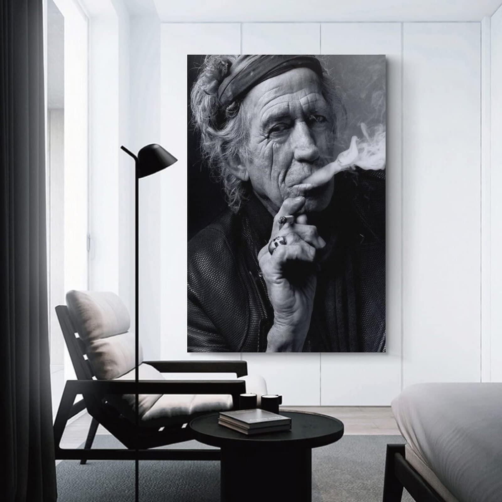 HomeLoft Basics Keith Richards Art Posters Print Photo Art Painting Canvas Poster Home Decorative Bedroom Modern Decor Posters Gifts 16x24inch(40x60cm)