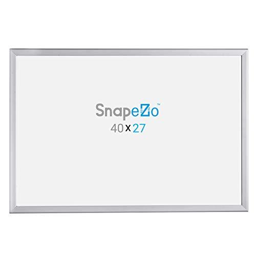 SnapeZo SnapeZo Movie Poster Frame 27x40, Silver, 1.25 Inch Aluminum Profile, Front-Loading Snap Frame, Wall Mounting, Professional Series for One Sheet Movie Posters