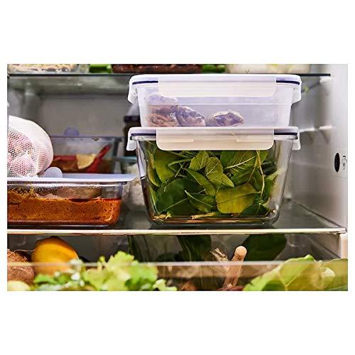 Ikea IKEA 365+ Polypropylene Leak-proof Microwave Safe square-shaped Food Container With Lid - 750 ml, Transparent