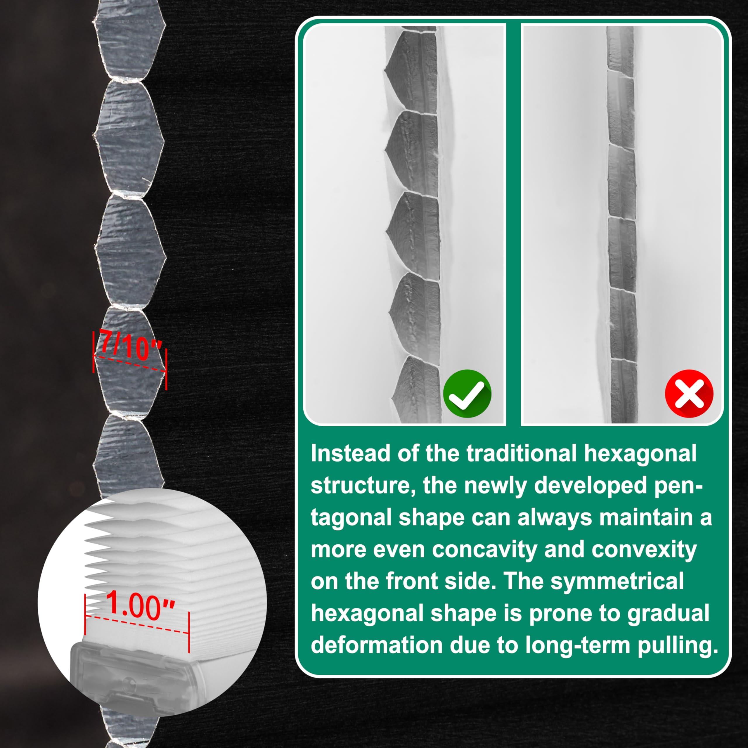 BERISSA BERISSA No Drill No Tools Blackout Cellular Shades Cordless Honeycomb Blinds Easy to Install Cellular Blinds for Windows, Blackout-Black,44" W x 64" H.