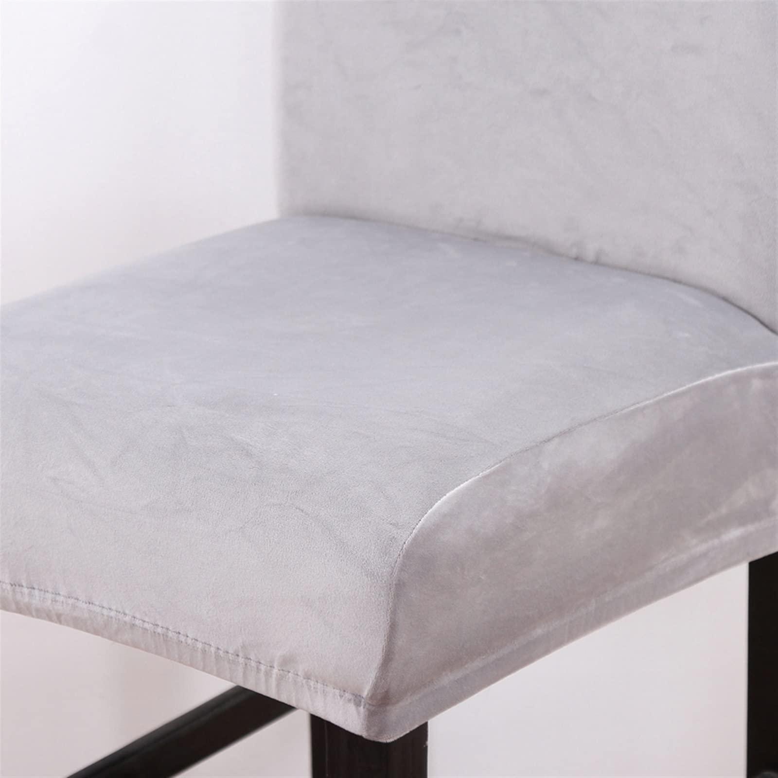 Telusu Thick Velvet Bar Stool Covers Set of 1/2/4/6/8 Stretch Counter Barstool Slipcovers Furniture Chair Seat Cover with Elastic Bottom Dining Room Chair Covers Universal Size