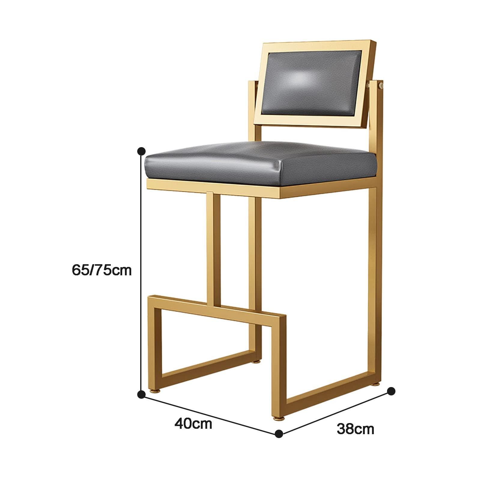 RobLux 26 Inch Bar Stools, Saddle Stools for Counter Height, Leather Bar Stools for Kitchen Counter, for Bar, Kitchen, Dining Room, Living Room and Bistro Pub