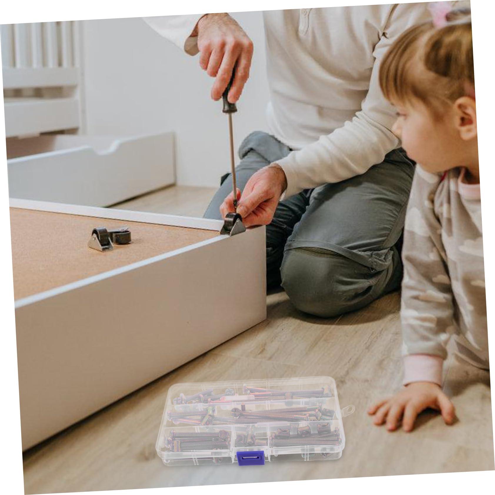 Veemoon Veemoon 1 Box Boxed Screws and Nuts Parts for Bolts Wood Bed Replacement Parts DIY Screws Barrel Nut Wood Bed Screws Replacement Wooden Bed Hardware Furniture Combination Bed Frame