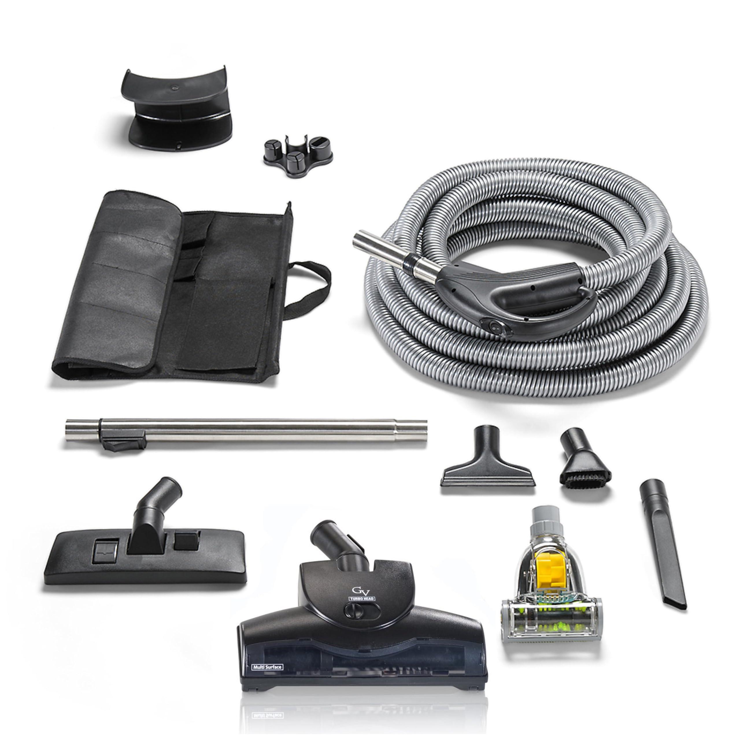 GV Universal Central Vacuum Hose Kit with Turbo Nozzles - Fits All Brands