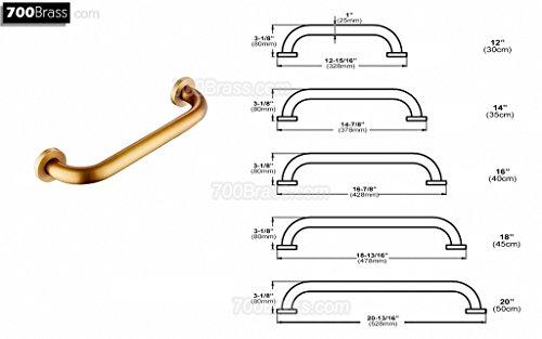 700Brass 700Brass 20-inch Grab Bar for Hotel/Motel/Home Bathtub, Solid Brass, Antique Bronze, Heavy-Duty Construction, Shower Grab Bars