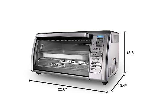 BLACK+DECKER Black+Decker Countertop Convection Toaster Oven, 8 One-touch Cooking Functions, Stainless Steel