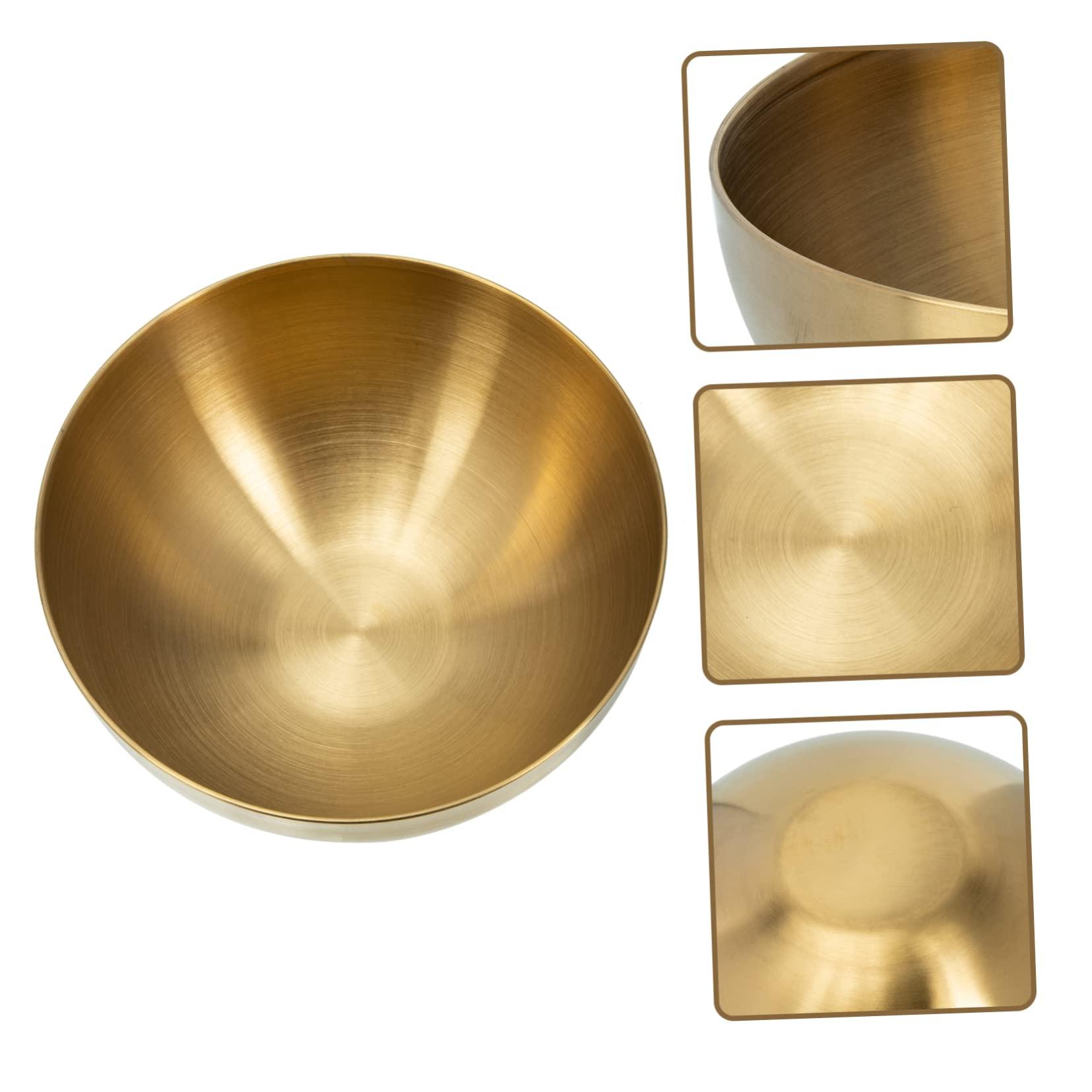 Ciieeo Ciieeo 3pcs Stainless Steel Salad Bowl Bowls Ramen Bowl Pot Salad Servers Silver Soup Bowl School Foldable Salad Bowl Bin Liners Gold Food Mixing Bowl Dryer Fruit Salad Container Golden