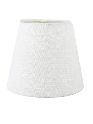 Upgradelights Upgradelights White Linen 6 Inch Empire Clip on Chandelier Lampshade (Set of 6) 3.5x6x4.5