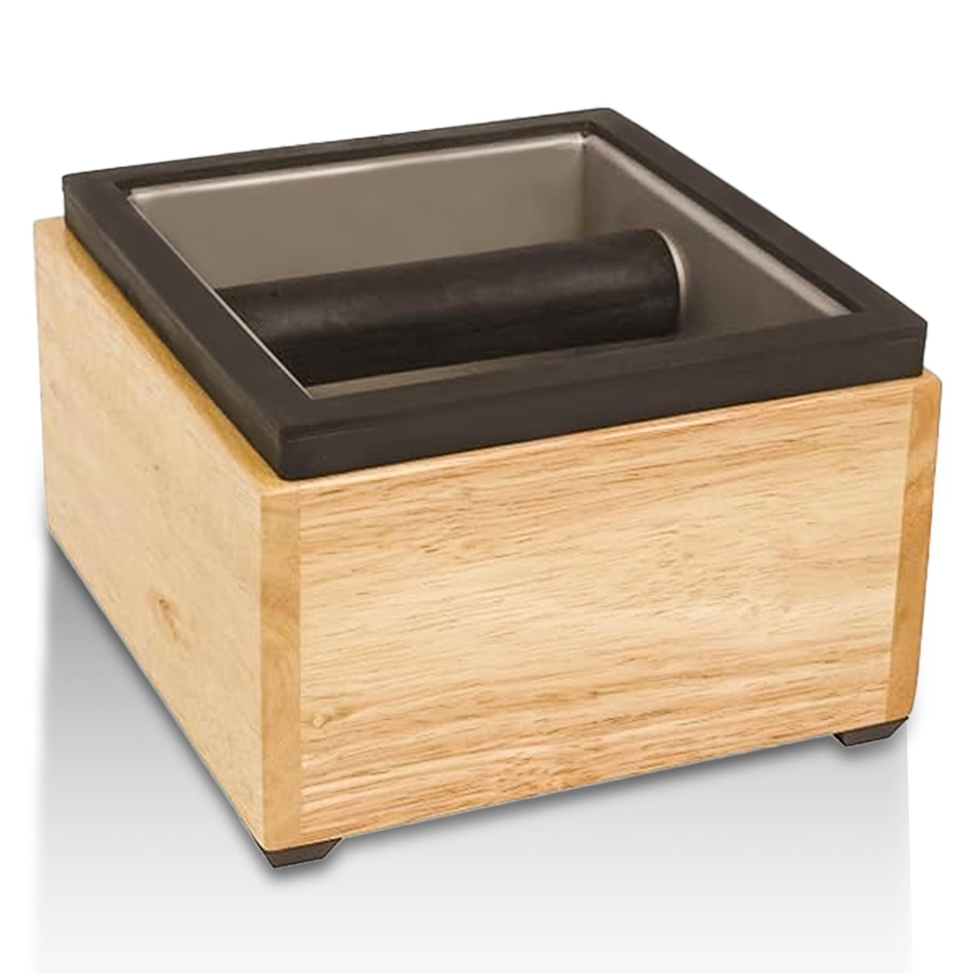 Rattleware Rattleware Stainless Maple Holder Knock Box - Perfect for Home, Cafe, Restaurant, Hotel, Office, or Commercial Establishment - Heavy Duty Knock Box Trusted By Baristas Worldwide (6 x 5.5 x 4)