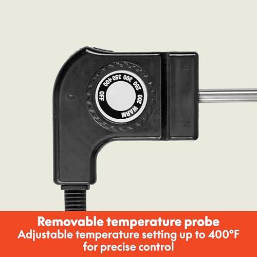 BELLA BELLA Electric Ceramic Titanium Griddle, Make 10 Eggs At Once, Healthy-Eco Non-stick Coating, Hassle-Free Clean Up, Large Submersible Cooking Surface, 10.5" x 20", Copper/Black