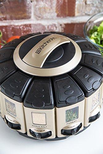 KitchenArt KitchenArt 57010 Select-A-Spice Auto-Measure Carousel Professional Series, Satin