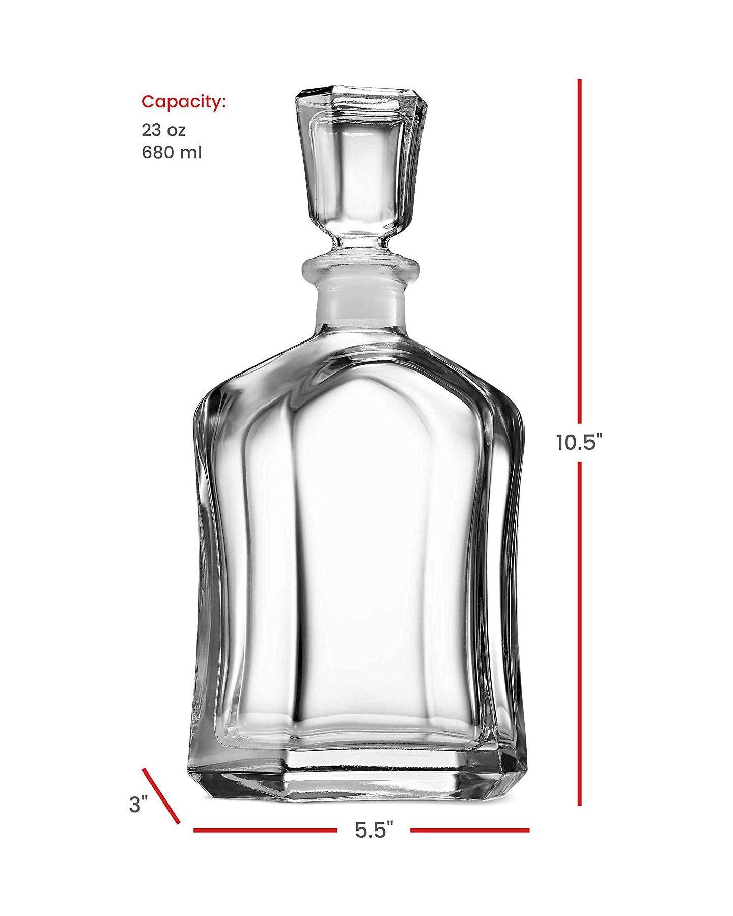 Krezy Case Krezy Case Whiskey Decanter Set with Glasses, Personalized Decanter in Wood Box for Groomsmen or Husband